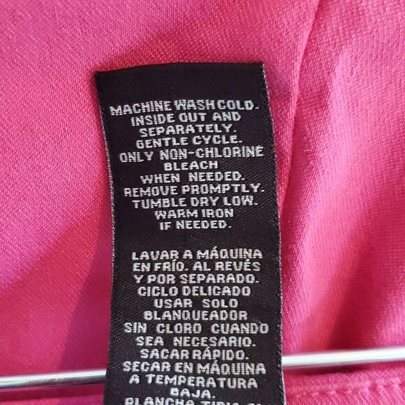 ZAC & RACHEL HOT PINK CAPRI CROPPED PANTS SIZE 8 PULL ON ELASTIC PREPPY - Picture 5 of 6